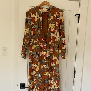 Sezane long sleeve floral dress for Fall